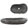 vidaXL h&aring;ndvask flodsten oval 60-70 cm
