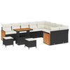 vidaXL Havesofa S&aelig;t 13 stk. 9-Antal s&aelig;der Sort og Cream polyrattan
