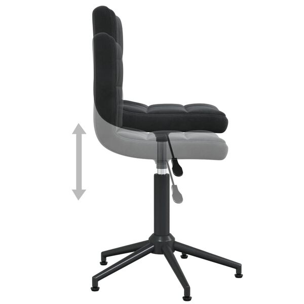 vidaXL drejelig spisebordsstol fl&oslash;jl sort