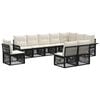 vidaXL Havesofa S&aelig;t 10 stk. 10-personers Sort polyrattan