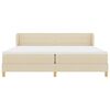 vidaXL Box spring seng med madras Creme 200 x 200 cm Stof