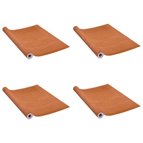 vidaXL selvklæbende dørfolie 4 stk. 210x90 cm PVC lyst egetræ