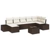 vidaXL Havesofa S&aelig;t 8 stk. Brun polyrattan
