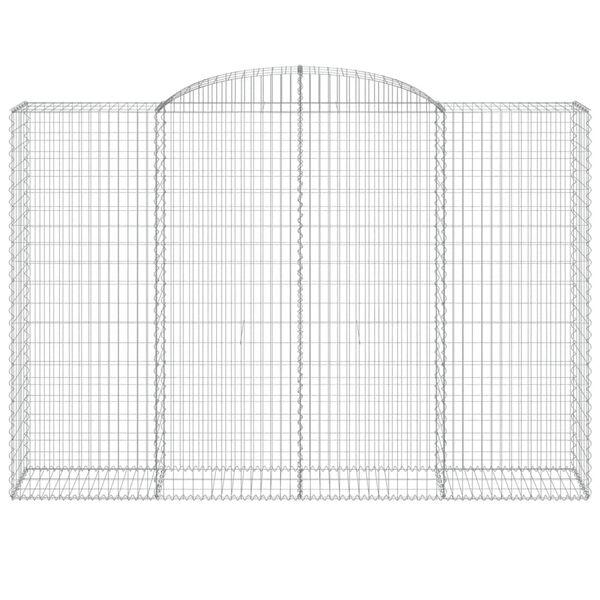 vidaXL buede gabionkurve 5 stk. 300x50x200/220 cm galvaniseret jern