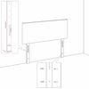 vidaXL sengeramme med sengegavl 180x200 cm fl&oslash;jl m&oslash;rkegr&oslash;n