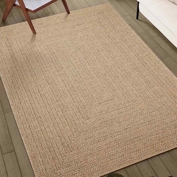 vidaXL gulvt&aelig;ppe ZIZUR beige 240x240cm jute-look indend&oslash;rs og udend&oslash;rs