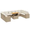 vidaXL sofas&aelig;t til haven 11 dele med hynder polyrattan beige