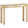 vidaXL konsolbord 110x30x75 cm massivt mangotr&aelig; afbleget