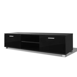 vidaXL tv-bord 140x40,5x35 cm sort h&oslash;jglans