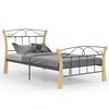 vidaXL sengestel 100x200 cm metal sort