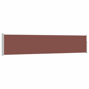 vidaXL sammenrullelig sidemarkise til terrassen 100 x 514 cm brun