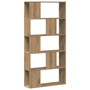 vidaXL bogreol 80,5x23,5x162,5 cm 5 hylder konstrueret tr&aelig; eg