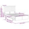 vidaXL Opbevaringsseng med skuffe Hvid 120 x 190 cm Konstrueret tr&aelig;