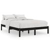 vidaXL sengeramme 150x200 cm King Size massivt tr&aelig; sort