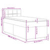 vidaXL kontinentalseng med madras 90x200 cm stof sort