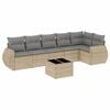 vidaXL sofas&aelig;t til haven 7 dele med hynder polyrattan beige