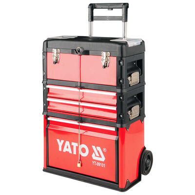YATO værktøjskuffert med 3 skuffer 52x32x72 cm