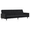 vidaXL 2-personers sovesofa fl&oslash;jl sort