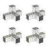 vidaXL stolpebeslag X-form 4 stk. 71x71 mm galvaniseret metal
