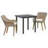 vidaXL Have Spisebordss&aelig;t 3 stk. Beige polyrattan