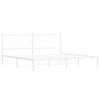 vidaXL sengeramme med sengegavl 200x200 cm metal hvid