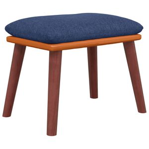 vidaXL fodskammel 45x29,5x35 cm stof og kunstl&aelig;der bl&aring;