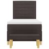vidaXL Box spring seng med madras M&oslash;rk Brun 90 x 200 cm Stof
