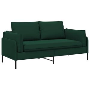 vidaXL 2-personers sofa 2-personers M&oslash;rkegr&oslash;n 188 x 81 x 89 cm Fl&oslash;jl