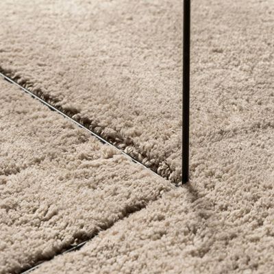 vidaXL gulvtæppe HUARTE 60x110 cm kort luv og vaskbart sandfarvet