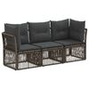 vidaXL Havesofa S&aelig;t 3 stk. Gr&aring; polyrattan