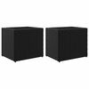 vidaXL plantekasser 2 stk. 36x30x32 cm polyrattan sort