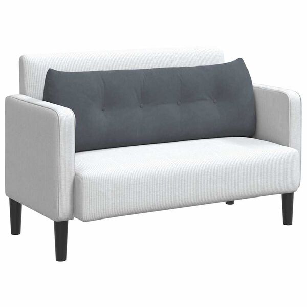 vidaXL Rygpude M&oslash;rkegr&aring; 140 x 24 x 50 cm Fl&oslash;jl