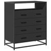 vidaXL skuffeskab 70x41x83,5 cm konstrueret tr&aelig; sort
