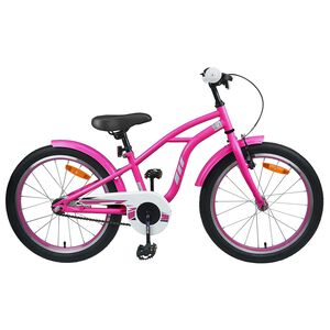 vidaXL B&oslash;rnecykel 20 tommer til b&oslash;rn i alderen 6-11 &aring;r M&oslash;rk pink