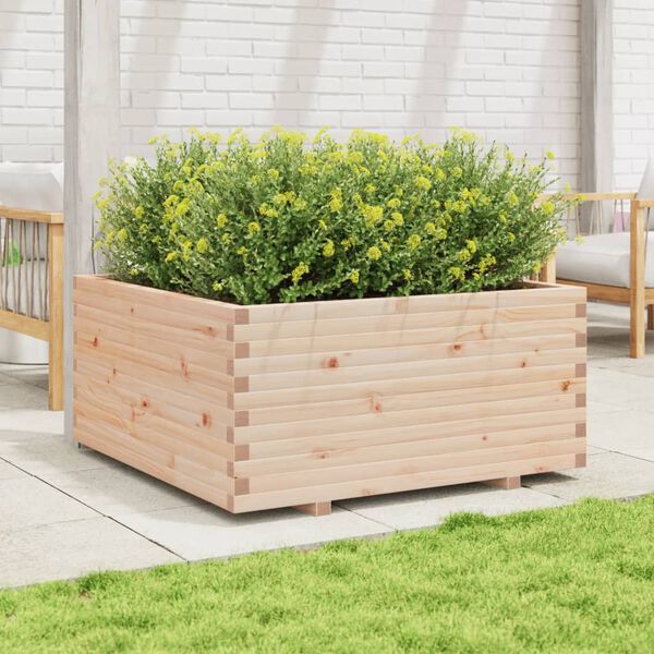 vidaXL plantekasse 100x100x49,5 cm massivt fyrretr&aelig;