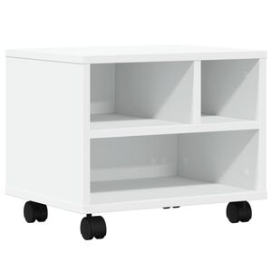 vidaXL printerstativ med hjul 41x32x34,5 cm hvid