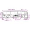 vidaXL Udend&oslash;rs sofagruppe med pude 9 pcs Naturlig og Fl&oslash;de