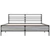 vidaXL sengestel 150x200 cm konstrueret træ og metal grå sonoma-eg