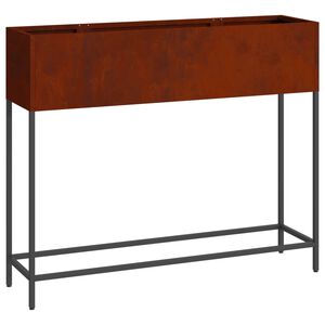 vidaXL H&aelig;vet haveplante Rusten 100 x 26 x 82 cm Cortenst&aring;l