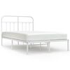 vidaXL sengeramme med sengegavl 120x200 cm metal hvid