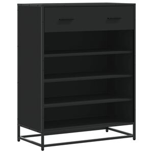 vidaXL skoskab 75x38x97,5 cm konstrueret tr&aelig; og metal sort