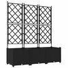 vidaXL Have Blomsterkrukke 3 stk. Sort 120 x 40 x 143 cm PP