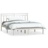 vidaXL sengeramme 150x200 cm King Size massivt tr&aelig; hvid