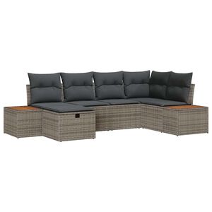 vidaXL Havesofa S&aelig;t Gr&aring; polyrattan