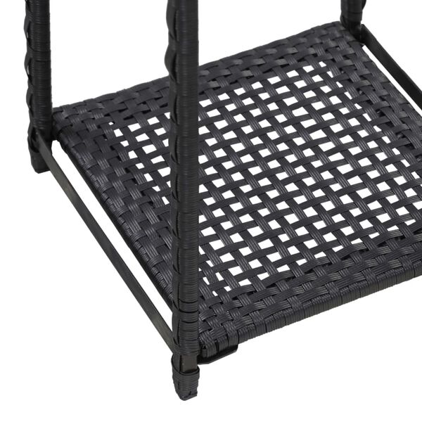 vidaXL opbevaringsreol 30x30x120 cm polyrattan sort