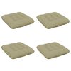 vidaXL S&aelig;depuder VIANEN 4 stk. 100% polyester Lys gr&oslash;n 40 x 40 x 12 cm