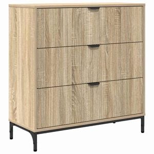 vidaXL Sideboard Sonoma eg 79,5 x 33 x 82 cm Konstrueret tr&aelig;