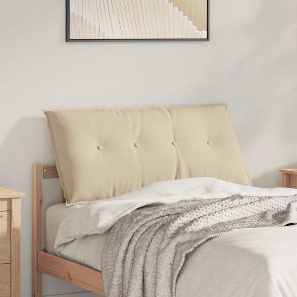 vidaXL Rygpude Creme 100 x 50 cm Mikrofiberstof