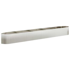 vidaXL H&aelig;vet Havebed Rustfrit st&aring;l 380 x 40 x 40 cm St&aring;l