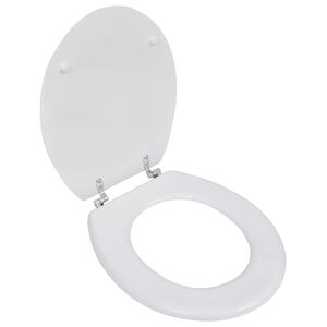 vidaXL toilets&aelig;de MDF l&aring;g enkelt design hvid